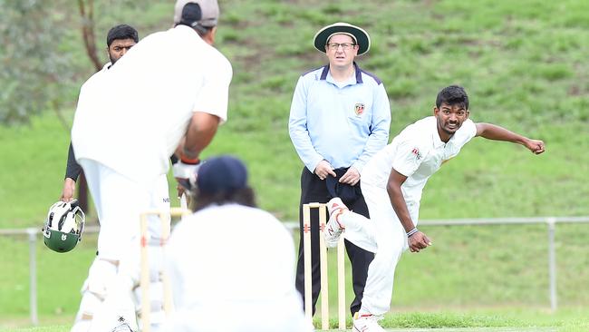 Shanin Silva searches for a wicket. Picture: Josie Hayden