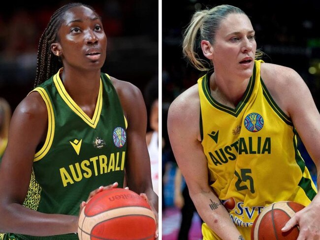 Ezi Magbegor and Lauren Jackson.