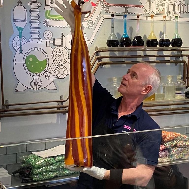David King has become a pro at making lollies since starting the shop with no prior knowledge in 2001.