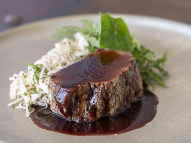 Clove Lane‘s BBQ Brisket with Celeriac Remoulade and Red Wine Jus. Picture: Matthew Vasilescu