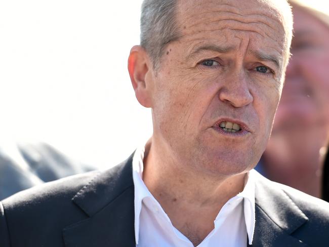 Federal Opposition Leader Bill Shorten in Melbourne on Sunday. Picture: AAP