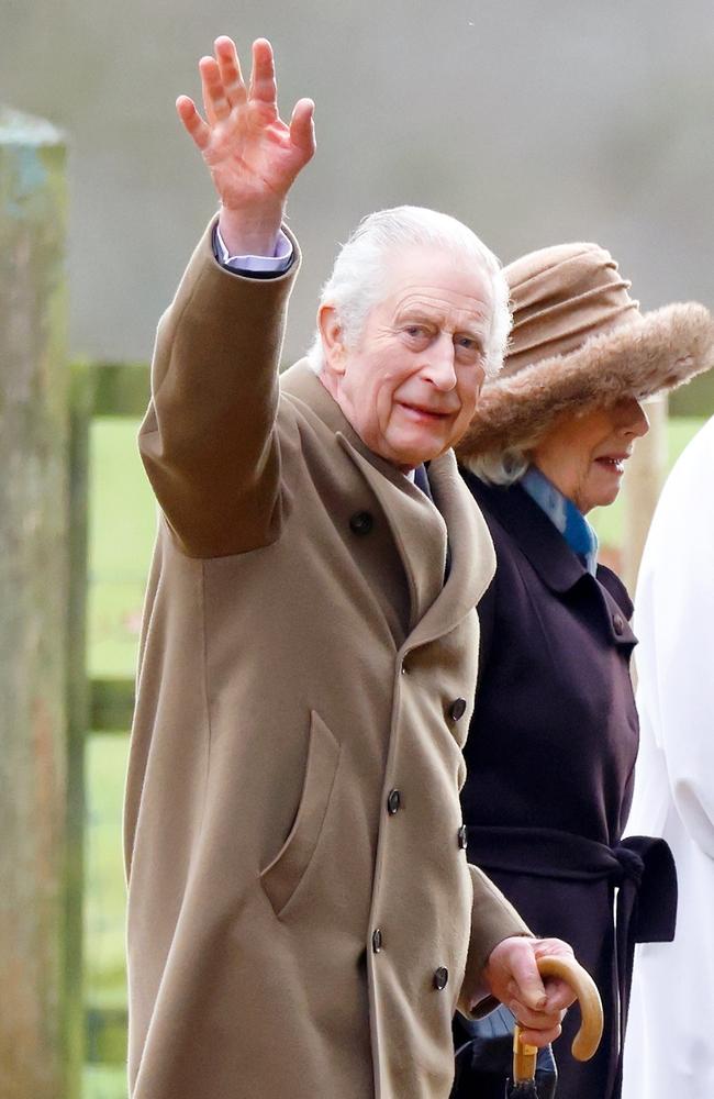 King Charles, seen here on Sunday, has been diagnosed with cancer. Picture: Max Mumby/Indigo/Getty Images