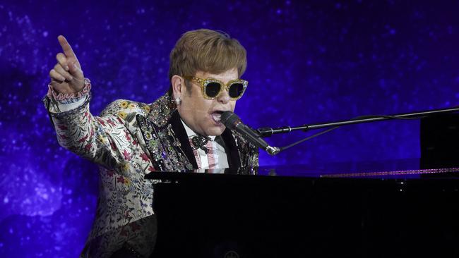 Exit stage left: Sir Elton John thinks it’s been a long, long time. Picture: AP