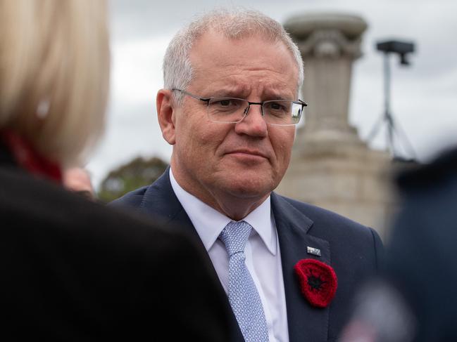 Prime Minister Scott Morrison says claims he is a liar is just being driven by political point scoring. Picture: NCA NewsWire/Sarah Matray