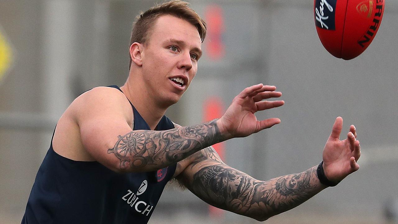 James Harmes could be returning to the Melbourne midfield. Picture: Michael Klein