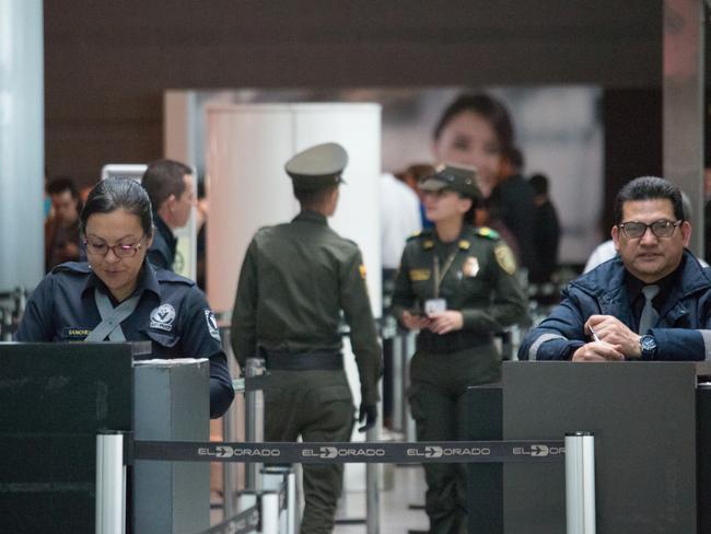 Bogota International Airport, where Adelaide woman Cassie Sainsbury was arrested with 5.8 kilos of cocaine in her suitcase. Picture: Joe Parkin Daniels