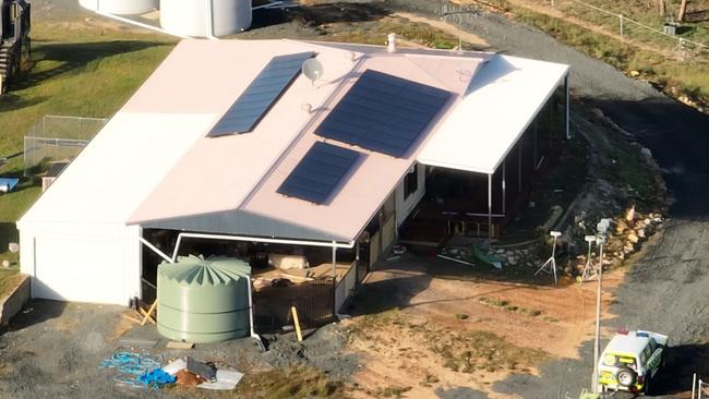 Drone footage of the home where the boys were found dead. Picture: TNV