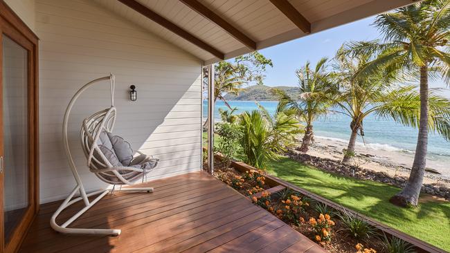 Private deck of a suite, looking towards Orpheus. Picture: Jason Ierace