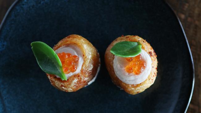 Eel with potato. Picture Rebecca Michael.