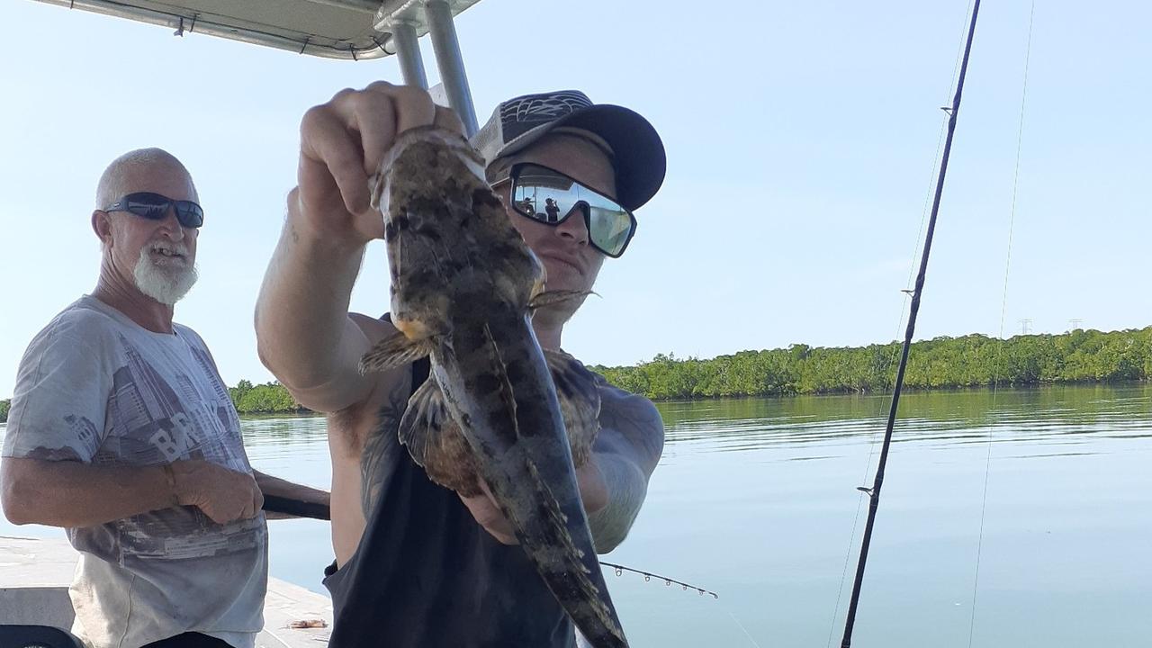 Jack Allan Taylor holding a fish with father Boondi Taylor. Photo: Facebook