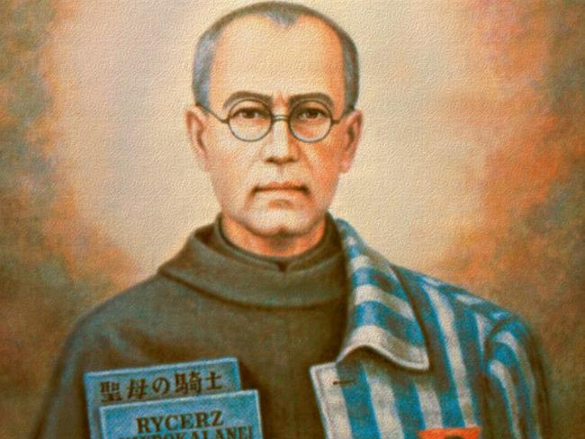 Maximilian Maria Kolbe volunteered to die in place of a stranger at Auschwitz. He became a saint in 1982. Picture: Supplied