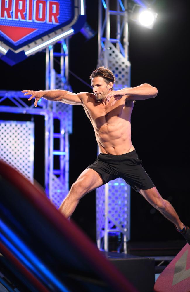 Tim Robards appearing on Ninja Warrior. Picture: Channel 9