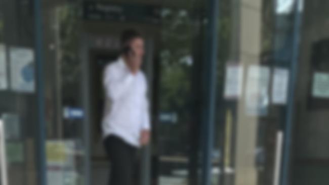 The Maroochydore man leaving the Caboolture Magistrates Court on May 12.