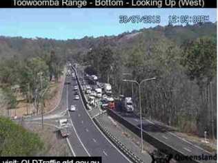 Traffic on the Toowoomba Range.