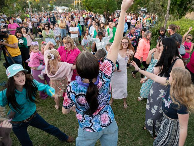 Some of Pheobe’s favourite songs were played at the vigil, as a way to celebrate her. Picture: Paul Beutel
