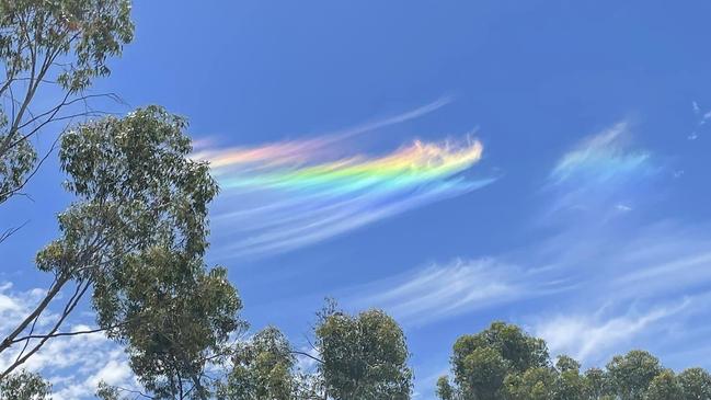 The clouds themselves are not rare but they appear and disappear so quickly they are seldom photographed. Picture: Facebook/Lang Lefroy