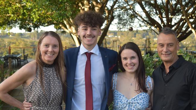 Shell Good, Riley Paul, Ayla Good and Riki Paul at Runcorn State High School 2023 formal. Photos: Georgie Walker.