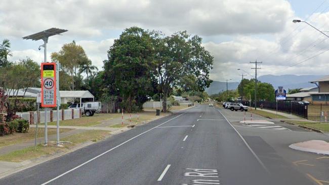 A young girl was hit by a car outside Bentley Park College on Tuesday morning.