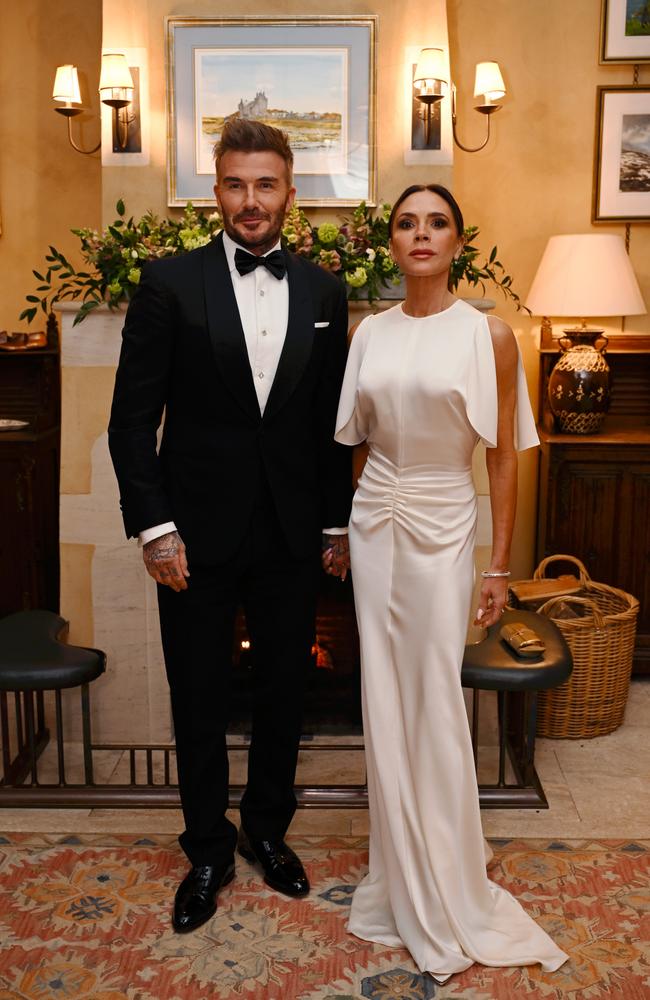 David Beckham and Victoria Beckham during a dinner at Highgrove House. Picture: Finnbarr Webster/Getty Images