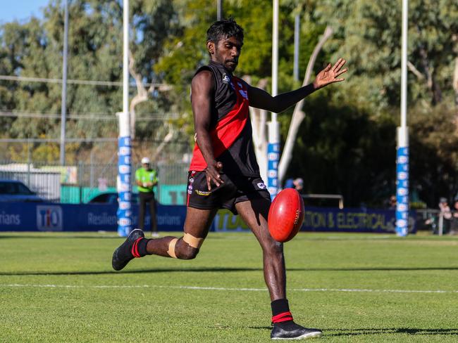 Henry Impu was Federal’s best player in their win against Pioneer. Picture: Charlie Lowson