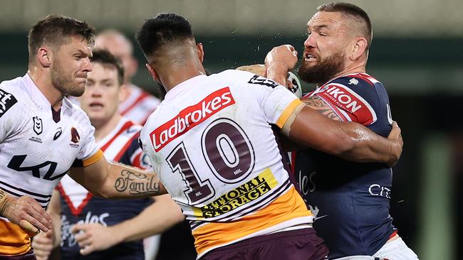 Jared Waerea-Hargreaves, the Roosters’ on-field leader. Picture: Cameron Spencer/Getty Images