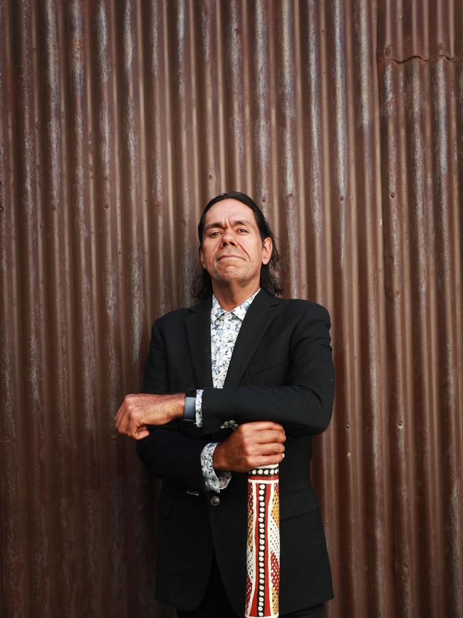 22/9/20: Indigenous singer-songwriter and multi-instrumentalist William Barton. William is doing a year-long Peggy Glanville-Hicks residency at the composer's former residence in Paddington. John Feder/The Australian.