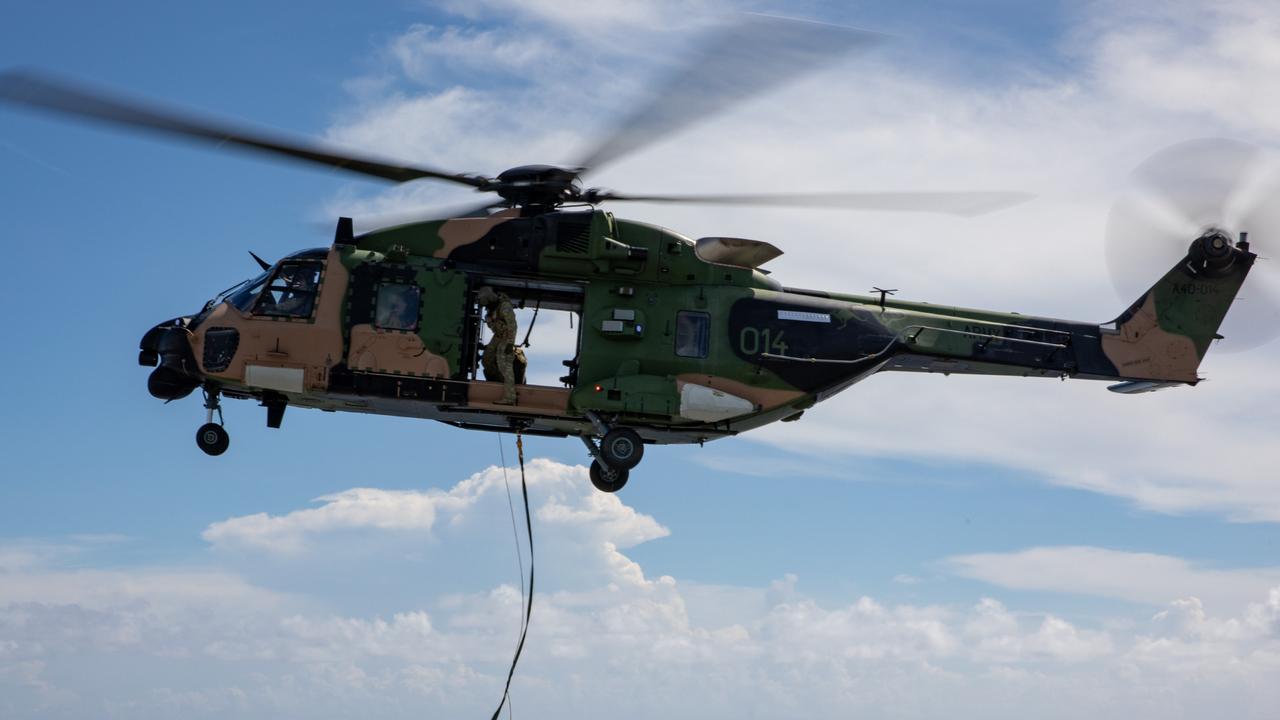 A MRH-90 Taipan Multi-Role Helicopter mid-flight. Picture: Supplied.