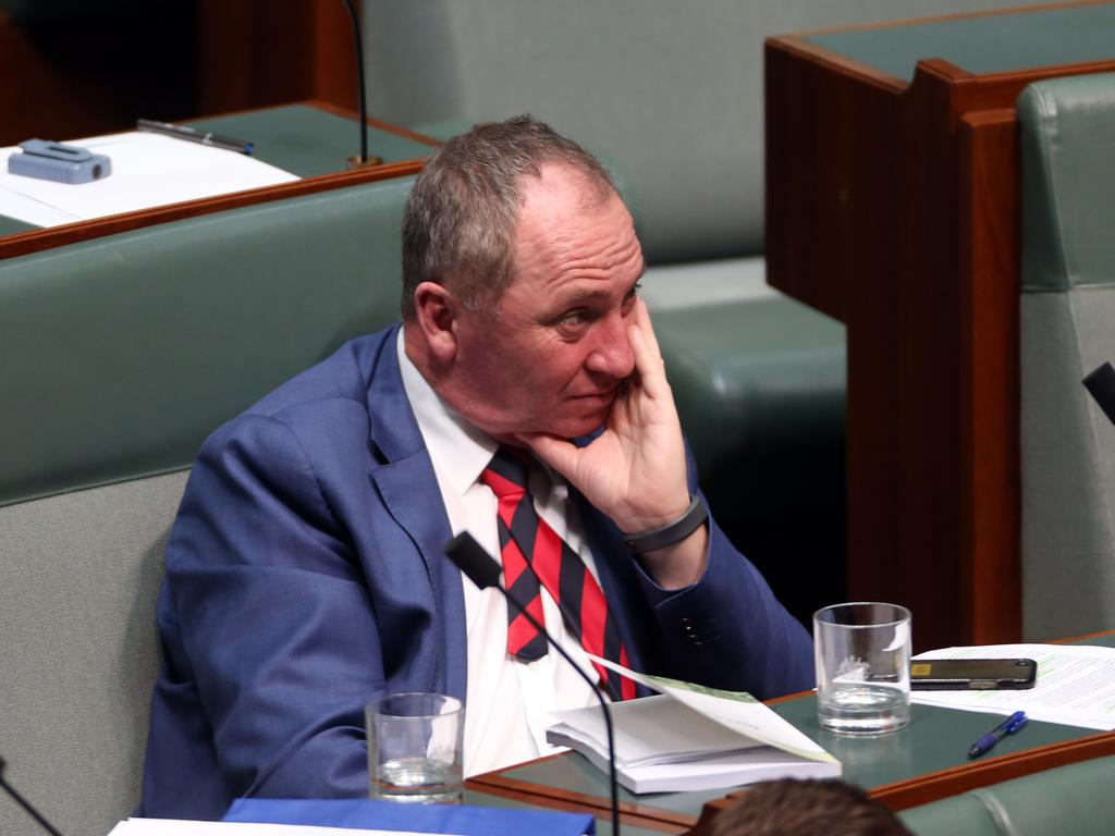 Barnaby Joyce during Question Time in the House of Representatives last December. Picture: Gary Ramage.