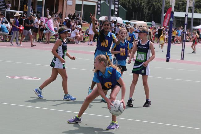 The Netball Qld Primary Schools Cup grand finals are being held at the Hinterland District Netball Association at Mudgeeraba. Picture: Mike Batterham.
