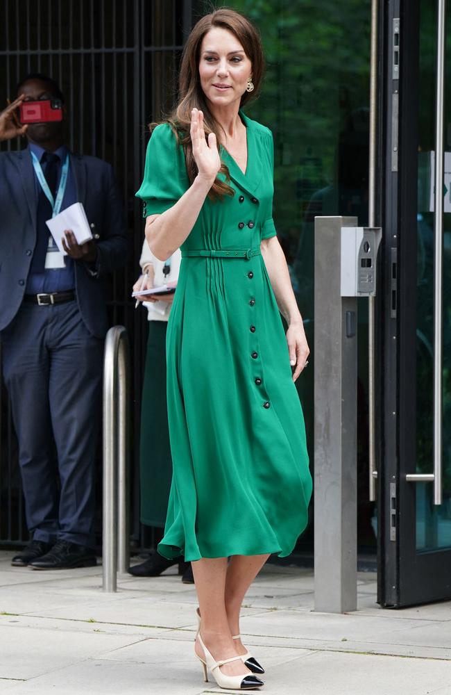 Catherine, Princess of Wales, visits the Anna Freud Centre in London amid news of the Middleton family business being sold. Picture: AFP