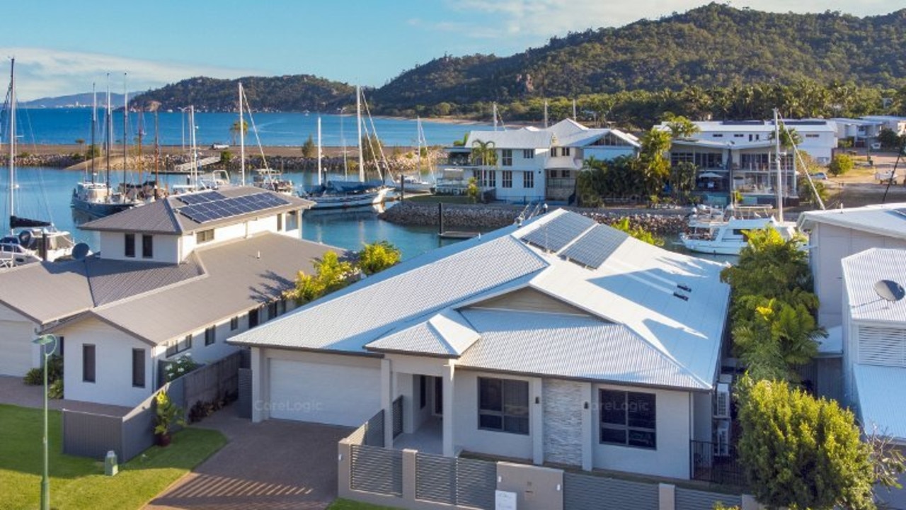 This luxury waterfront residence on a 644sq m block at Nelly Bay recently sold for $1.7 million. It has its own private pontoon, a plunge pool and incredible views.