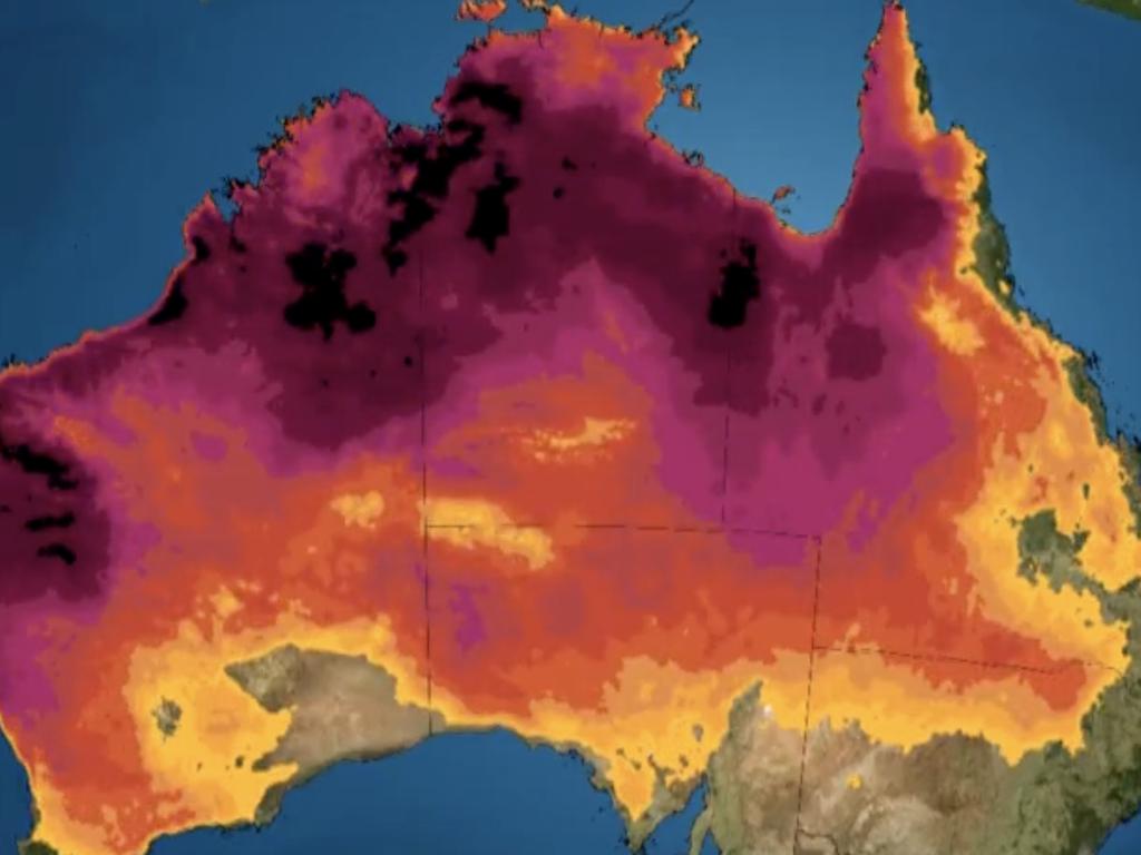 Australia is set to swelter as a heatwave sweeps through Australia next month. Picture: BOM