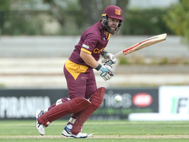 VSDCA: Cobug v Plenty Valley: Aaron Shellie of Coburg batting on Saturday, March 5, 2022 in Coburg, AustraliaPhoto: Hamish Blair