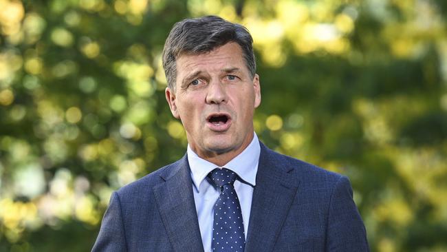 Coalition Treasury spokesman Angus Taylor said the “most important” test of the upcoming budget is if it can lead to a downturn in inflation. Picture: NCA NewsWire / Martin Ollman