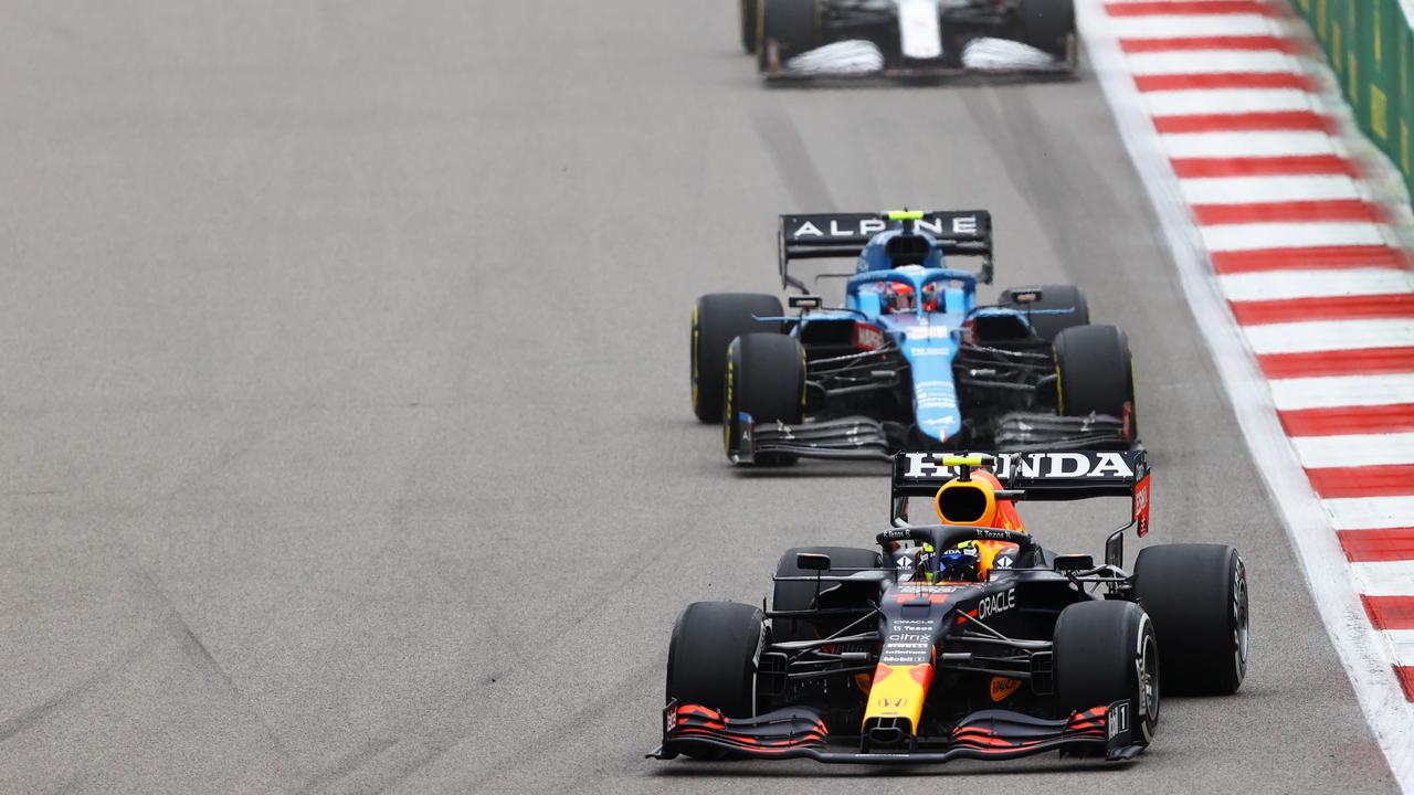 Sergio Perez of Mexico driving at last year’s Russian GP. Photo by Bryn Lennon/Getty Images