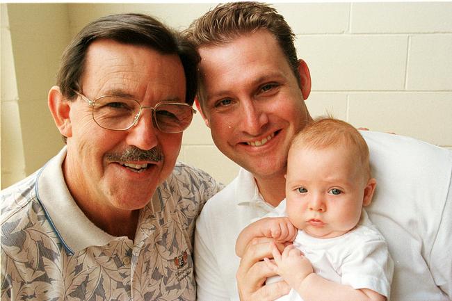 Dec 11 2000 Mayor of the Gold Coast Gary Baildon with son Andrew and grandson Flynn