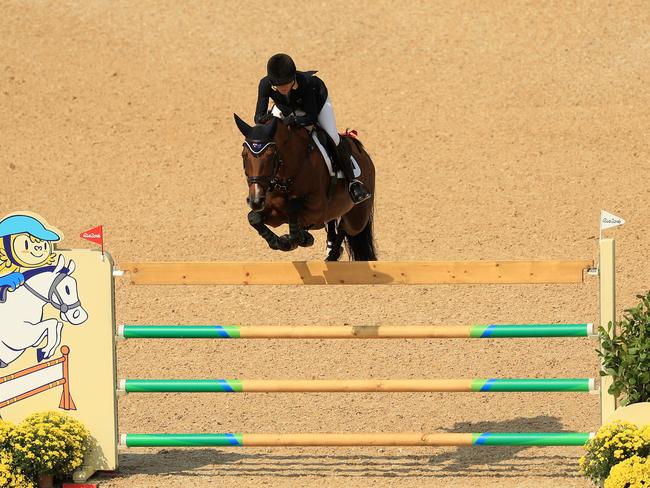 Edwina Tops-Alexander was ruled out of medal contention after copping a penalty for hitting a barrier.