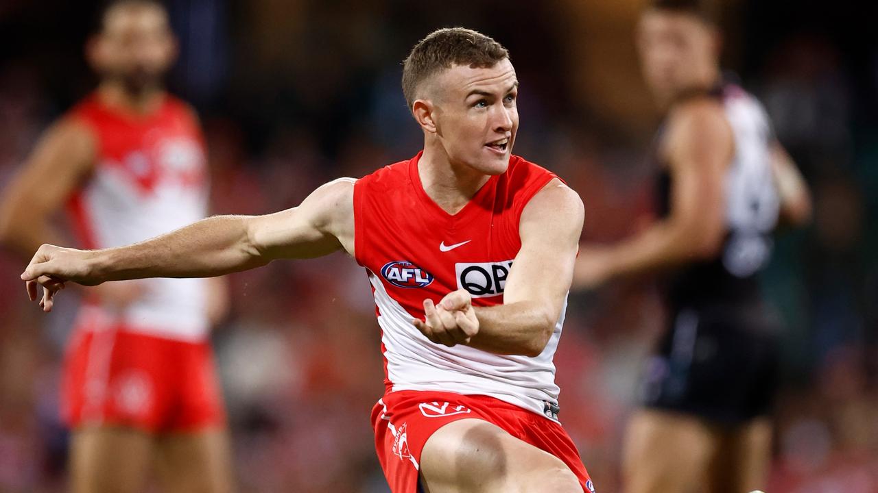 Chad Warner of the Swans. Picture: Michael Willson/AFL Photos via Getty Images