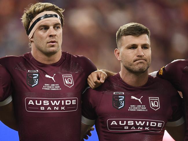 Arrow (R) has played eight games for Queensland. (Photo by Ian Hitchcock/Getty Images)