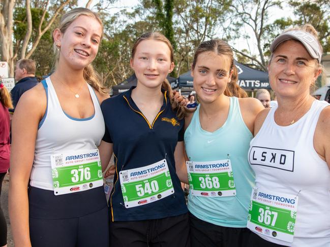 Bella Ostwald (left), Claire Murphy, Scarlett Antonio and Lexi Antonio.The Base Services, Hike for Homeless held at Jubilee Park. October 19th, 2024