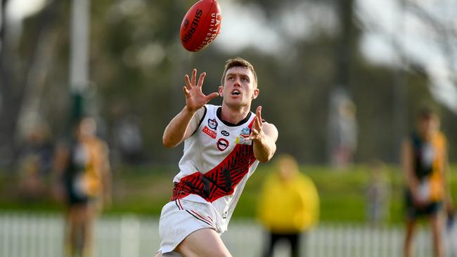 NFNL: Jameson Wood keeps his eye on the ball for Eltham. Picture: Josh Chadwick