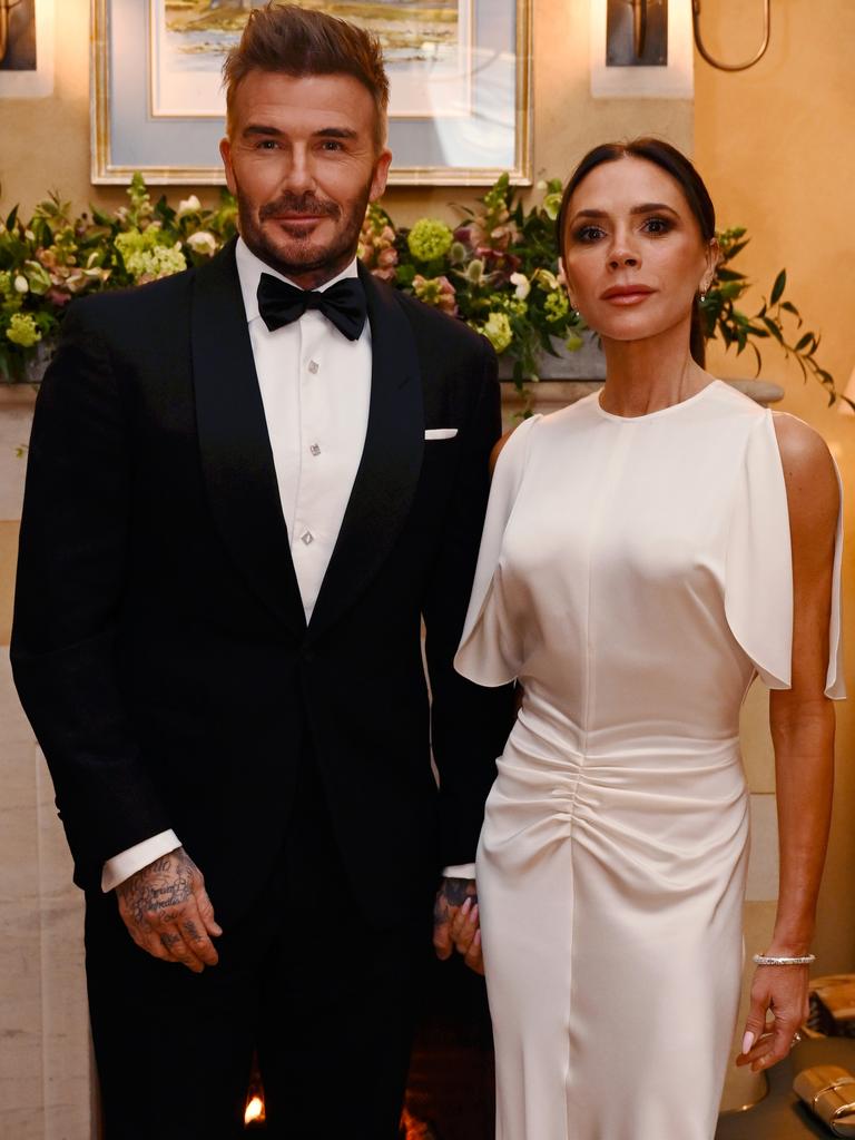 David and Victoria Beckham at a royal reception earlier this year. Picture: Finnbarr Webster/Getty Images