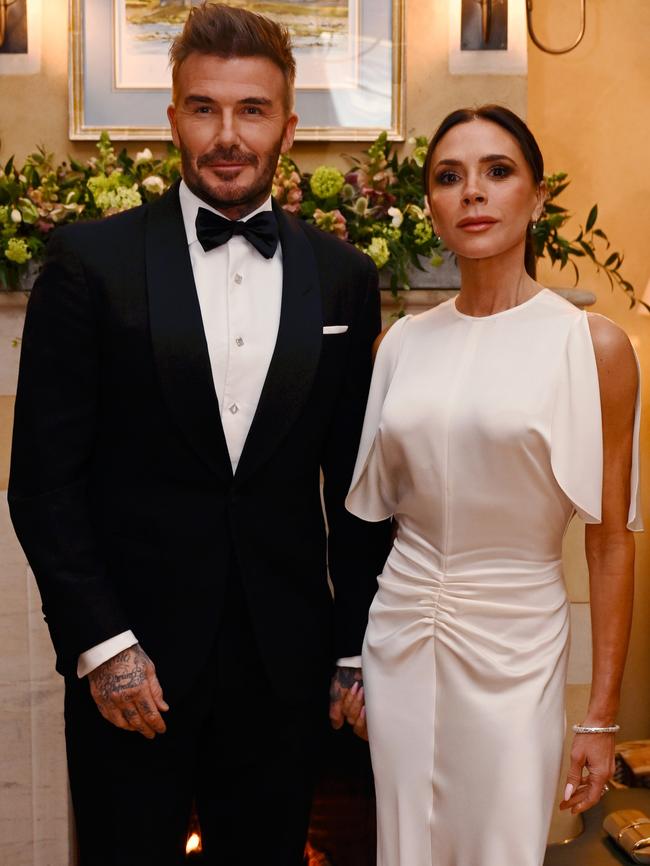 David and Victoria Beckham at a royal reception earlier this year. Picture: Finnbarr Webster/Getty Images