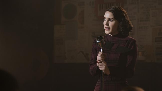 Rachel Brosnahan shines in The Marvelous Mrs. Maisel on Amazon Prime Video.