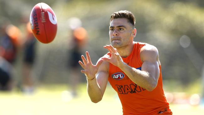 Stephen Coniglio at Giants training this summer. Picture: Phil Hillyard