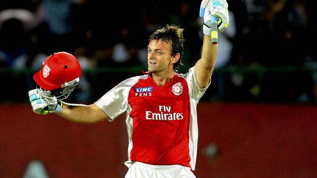 Kings XI Punjab captain Adam Gilchrist. AFP PHOTO/RAVEENDRAN