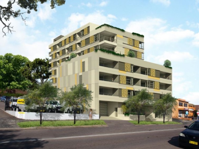 Artists impression of the eight storey development being built next door to the proposed childcare centre.