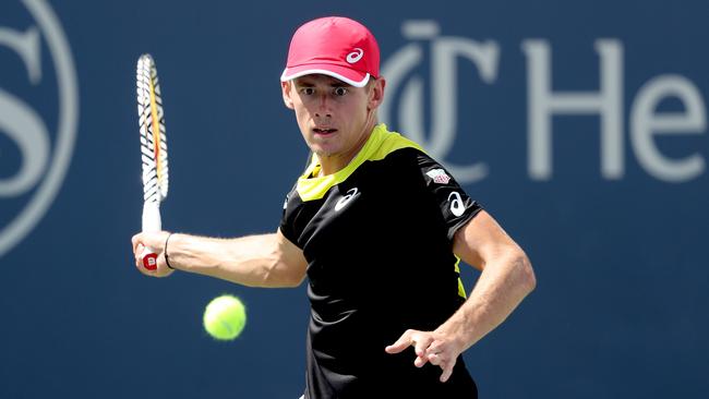 Alex de Minaur keeps his eyes on the ball. Picture: Getty Images