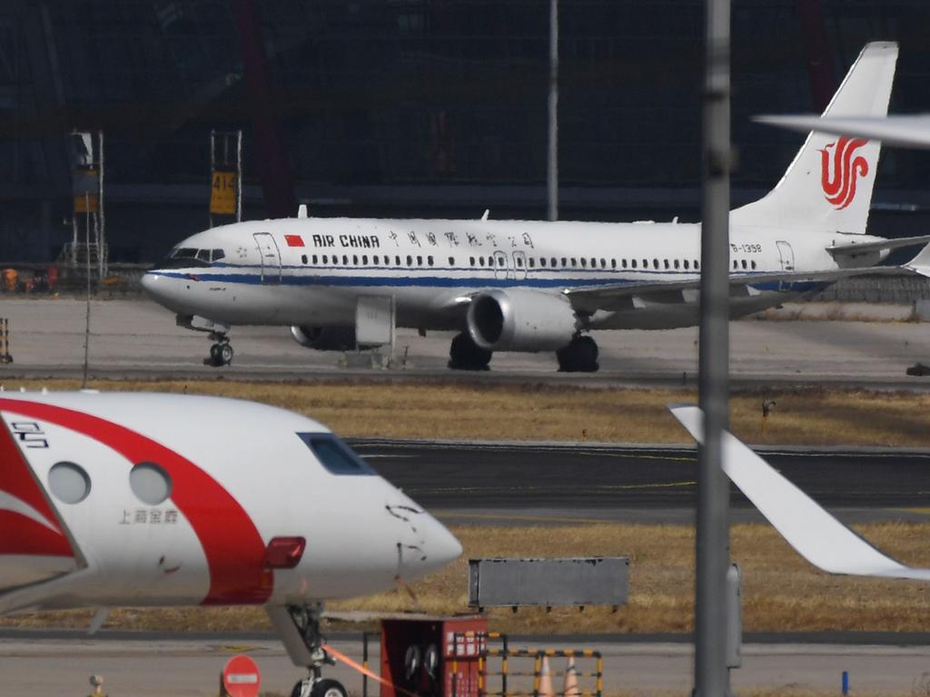 An Air China Boeing 737 MAX 8 plane is seen at Beijing Capital Airport.