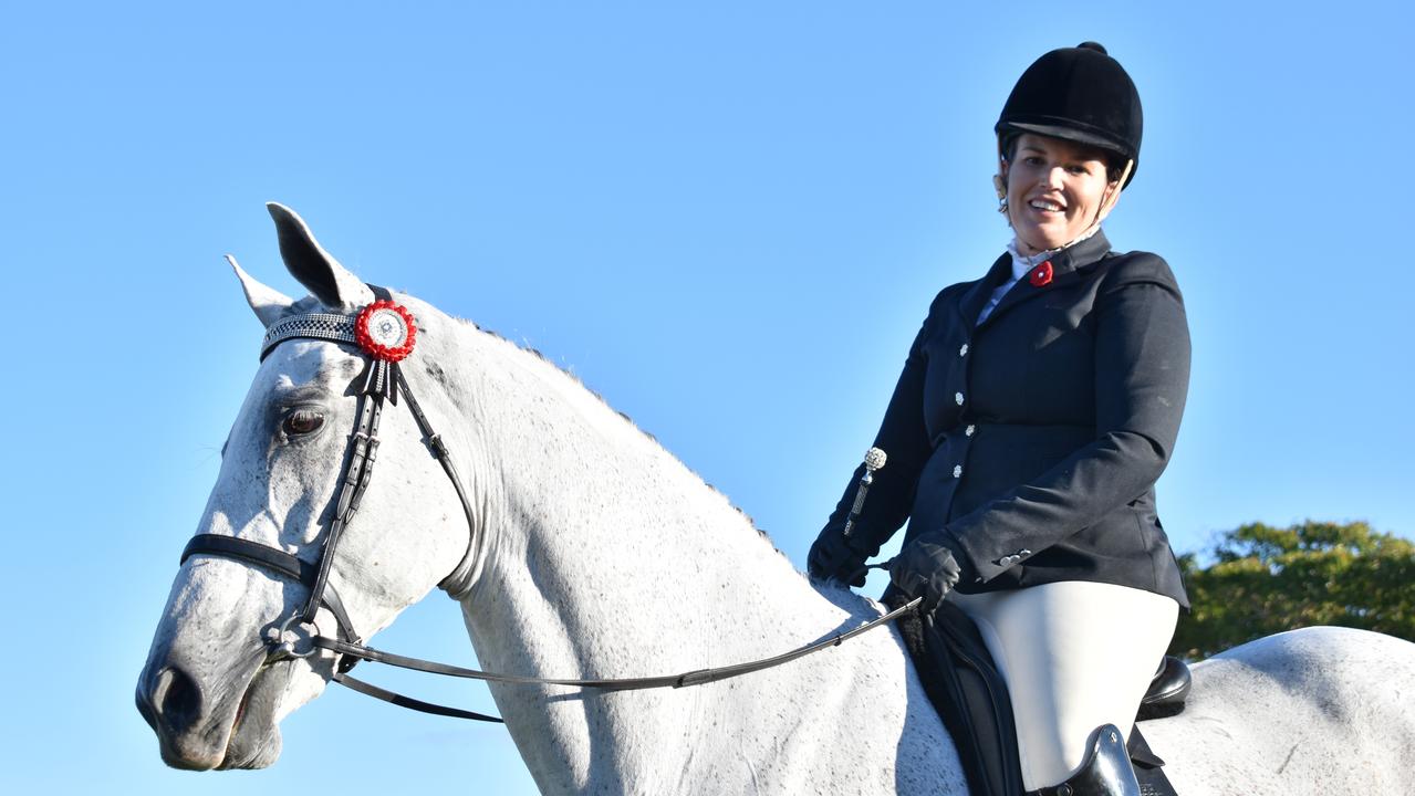 Amber Greenhalgh of Proserpine had a successful day out on Friday, winning Champion Local Hack and Champion Hack of the Show on mare ‘Su-am Efferescent’. Picture: Kirra Grimes